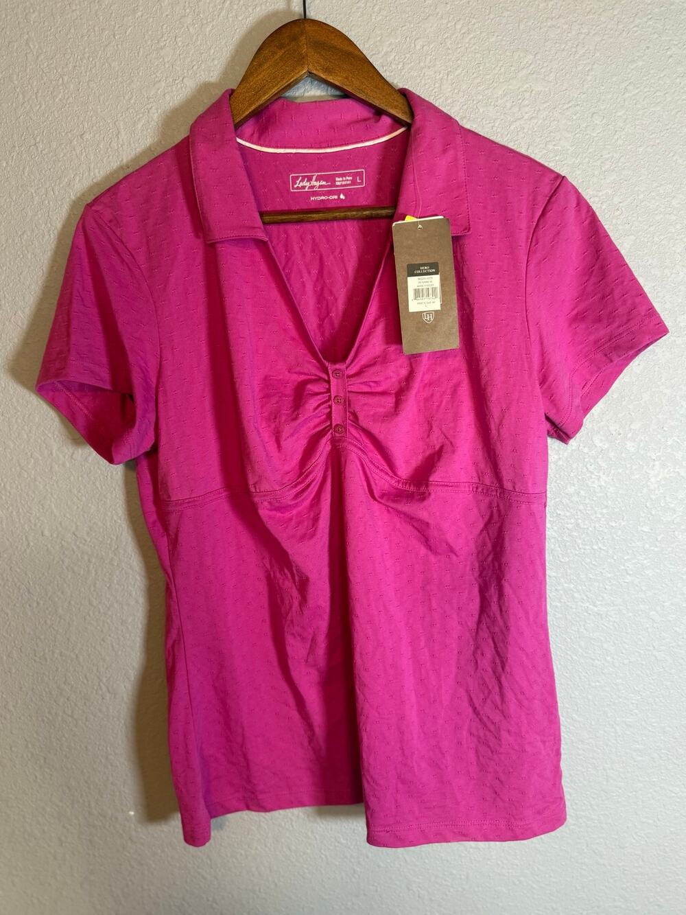 Lady Hagen Hydro-Dri Breast Cancer Awareness Golf Polo Women’s Large NWT